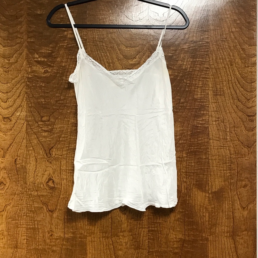 Classic White Lace-Trim Camisole - Women